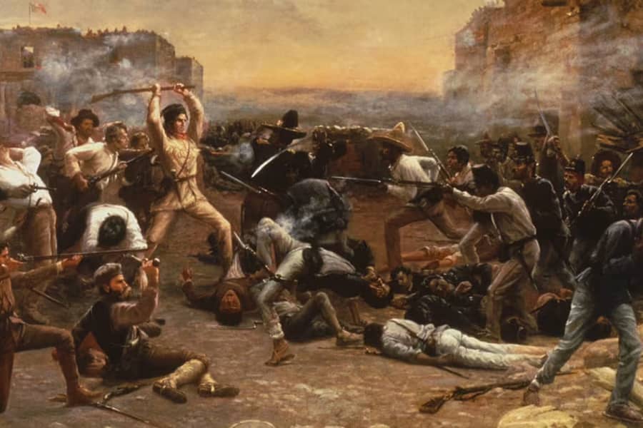 Which famous battle took place near San Antonio, Texas, in 1836?