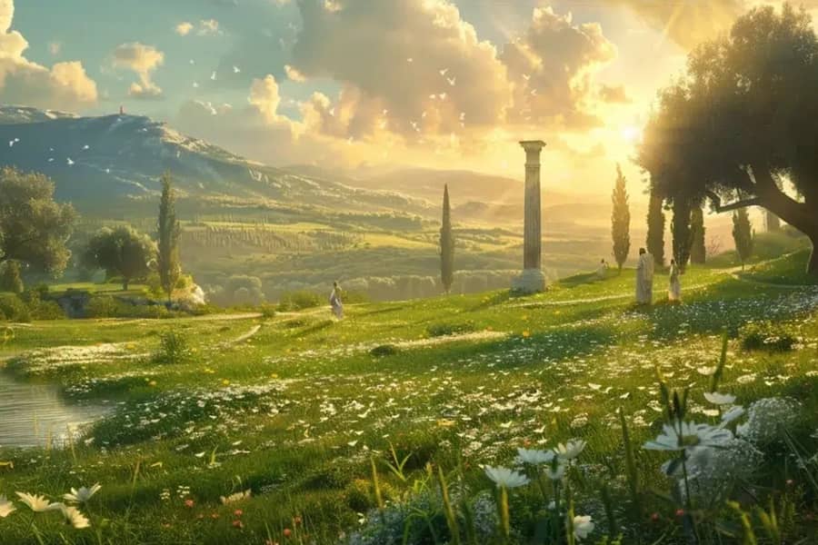 In Greek mythology, where do the souls of the heroic spend eternity?