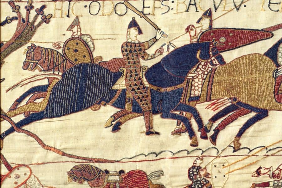 The Bayeux Tapestry depicts events leading to which battle?