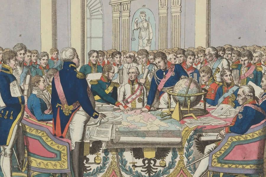 The Congress of Vienna followed the defeat of which leader?