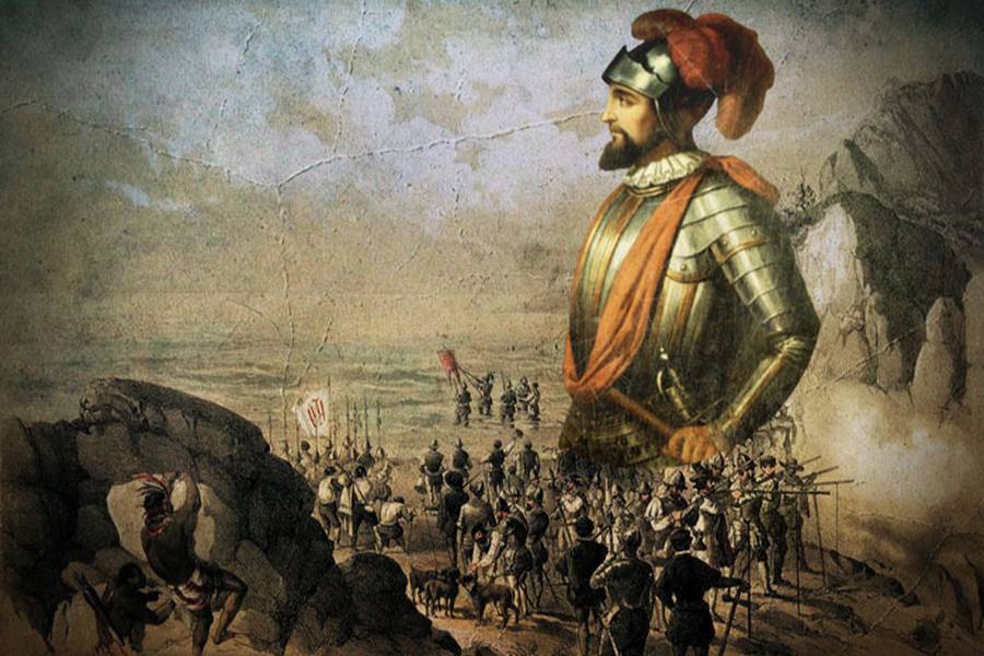 Which explorer reached the Pacific Ocean by crossing Panama?