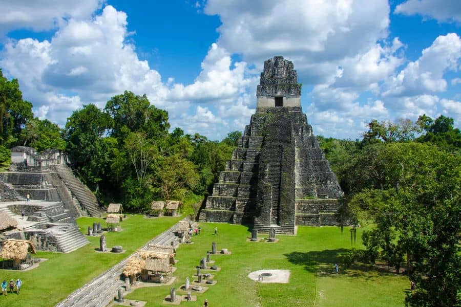 Which civilization built the famous city of Tikal?