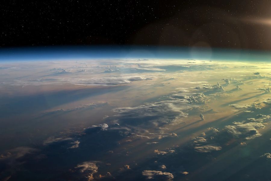Which gas makes up the largest portion of Earth's atmosphere?