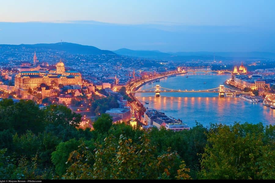 Which river flows through Budapest?