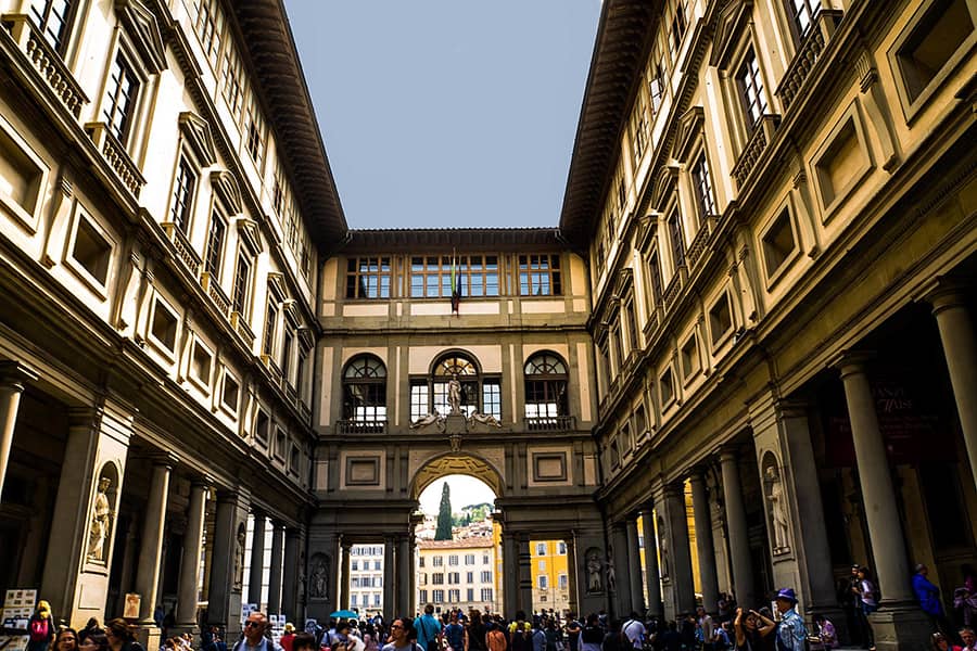 The Uffizi Galleries In Florence Italy