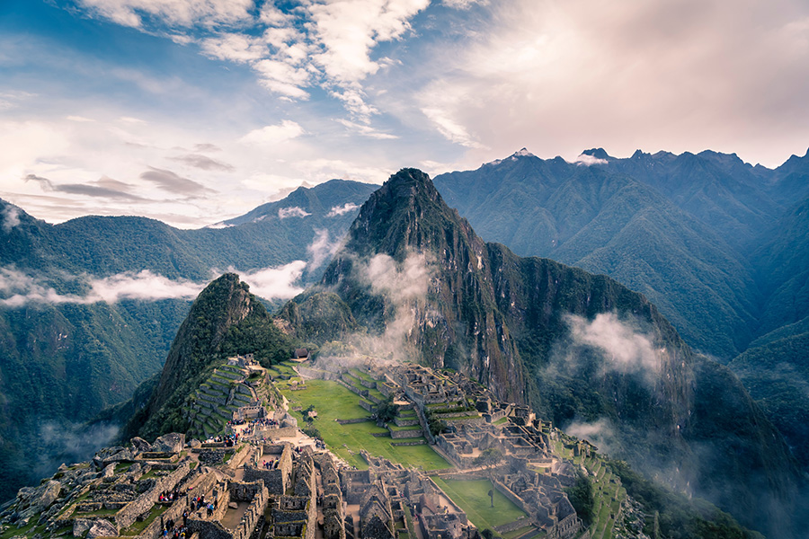 Machu Picchu is an ancient Incan city located in the Andes Mountains of Peru